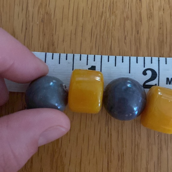 Copal Amber Coral Tribal Necklace Large Exotic Trade Beads African Mali Jewelry - Picture 5 of 6